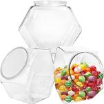 Woozettn 3 Pcs Plastic Candy Jars,C