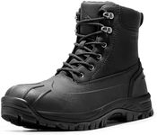 NORTIV 8 Mens Winter Boots Lightweight Casual Waterproof Slip Resistance Work Boot SNSB233M BLACK Size 11