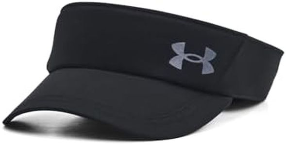 Under Armour Women's Iso-chill Launch Run Visor, (001) Black/Black/Reflective, One Size