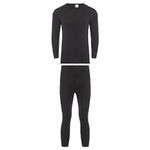 Heatwave Children's Thermal Long Sleeve Top & Pants Set, Warm Winter Underwear, Black, 3/5 Years