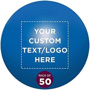 Custom Stress Balls for Adults Set of 50, Personalized Bulk Pack - Relief, Perfect for Your Desk, Office or Home - Blue