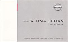 2016 Nissan Altima Sedan Owner's Manual Original