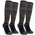 srclo Womens Mens Thermal Warm Ski Socks, Knee High Cycling Sports Socks,Cushioned Boot Socks for Skiing Snowboard Hiking Walking.