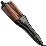 Revlon RVIR3049F Hair Waver with Copper Tourmaline Ceramic Coating, Adjustable Waver, Professional High Heat with Multiple Heat Settings, 4 Types of Waves, Auto Shut-Off, Dual Voltage, Copper