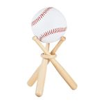 1 PCS Baseball Display Stand Holder cute Baseball Display Holder Baseball Wooden Stand Holder Baseball Display Rack For Baseball/Golfball Memorabilia And Collectible