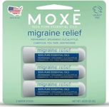 MOXE Migraine Relief Nasal Inhalers, Essential Oils for Headaches & Tension Relief, Portable Aromatherapy, Easy-to-Use, Pure & Undiluted, Peppermint, Spearmint, Eucalyptus, Tea Tree, USA Made, 3 Pack