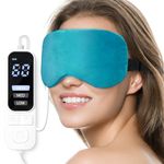 Ezona Heated Eye Mask, Warm Eye Compress Mask for Dry Eyes, USB Electric Eye Heating Pad with Temperature & Timer Control,Mask for Dry Eyes Blepharitis Sinus Migraine Stye MGD Puffiness Blue