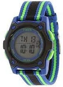 Timex Kids TW7C26000 Time Machines Digital 35mm Blue/Black/Green Double-Layered Nylon Strap Watch