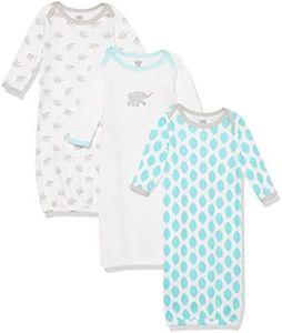 Luvable Friends Baby Girls' Cotton Gowns, Elephant, Preemie-Newborn