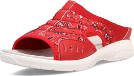 Easy Spirit Women's Traciee2 Sandals, Red Bandana, 8.5 Narrow