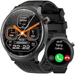 AMAZTIM Smart Watch for Men, 1.85" Ultra-Large Display, 120 Days Extra-Long Battery, Military-Grade Materials, Answer/Dial Calls, 100+ Sports Modes, 24/7 Heart Rate & Sleep Monitor, for Android & iOS