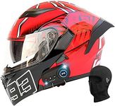 BDTOT Motorcycle Helmet Modular Blu