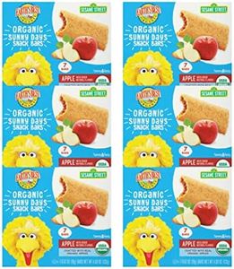 Earth's Best Organic Kids Snacks, Sesame Street Toddler Snacks, Organic Sunny Days Snack Bars for Toddlers 2 Years and Older, Apple with Other Natural Flavors, 7 Bars per Box (Pack of 6)
