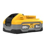 DEWALT Powerstack 20V MAX Battery, Rechargeable, 5Ah, Lithium Ion (DCBP520)