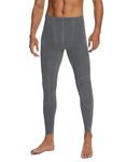 SIHOHAN Men's Thermal Trousers Long Johns, Fleece Lined Thermal Leggings Bottoms Warm Underwear Base Layer Pants for Winter Outdoor (1x Grey,4XL)