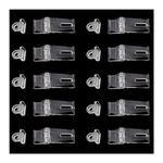 TAODAN 10PCS 1.37 Inch Mini Hinge Hasp Acrylic Hasp with Buckle Box Clear Hinge Latch Hasp Locking Hinge Latch with Buckle for Box Cabinet Drawer Fittings