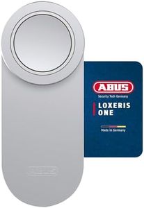 ABUS Loxeris One Door Lock Drive - Smart Opening and Closing of Entrance Door via App - Electronic Door Lock with Access Control - Easy Installation Without Cable Pulling - Silver