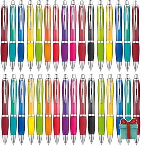 Libetui Lot de 52 stylos à bille, rétractables, colorés dans des couleurs tendance pour le bureau, l'université, la maison, le bureau, l'université, la maison, 50 +2 stylos à bille spéciaux