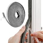 ASAB Door Sealing Strip Window Seal Strip Draught Excluder Tape for Doors Self Adhesive Door Seal Weather Strip 5m x 9mm Draft Excluder Tape for Window Insulation and Door Weather Stripping