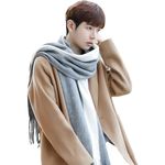 Alexvyan Fashions Two Color Extra Soft MicroFibre Cashmere Knitted Mufflers Cum Scarves Cum Stoles Woolen Men and Women Casual Scarf Soft and Warm Muffler