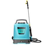 VIVOGROW Battery Powered Sprayer, 2.6-Gallon/10L Electric Pump Backpack Sprayer with Six Nozzles, Adjustable Shoulder Strap and Spray Wand for Garden, Lawn and Other Cleaning, Blue