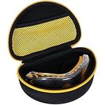 Khanka Hard Case replacement for DEWALT DPG82-11/DPG82-21 Concealer Clear Anti-Fog Dual Mold Safety Goggle (yellow)