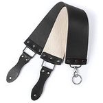 Razor Strop - Barber's Latigo Leather Straight Razor Strop. Dual Strap that will be a Great Addition for Any Straight Razor. PREMIUM LEATHER Strop for Sharpening. (Black)