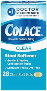 Colace Clear Stool Softener 50mg Soft Gels 28 Count Docusate Sodium Stool Softener for Gentle Dependable Relief Doctor Recommended