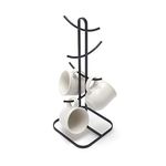 simplywire - Retro Mug Tree – Matt Black Flat Wire - 8 Cups