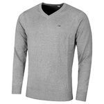 Calvin Klein Men's V-Neck Sweater - Grey Marl - XL