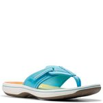 Clarks Women's Brinkley Jazz Flip-Flop, Turquoise Ombre, 7