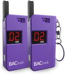 BACtrack Keychain Breathalyzer - Purple (2 Pack) | Ultra-Portable Pocket Keyring Alcohol Tester for Personal Use