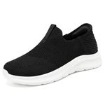 BibHoly Slip on Sneakers Men, Wide Fit Comfort Lightweight Men's Walking Shoes, Hands-Free Casual Slip on Trainers, Breathable Mesh Athletic Shoes for Gym Fitness Jogging Walking