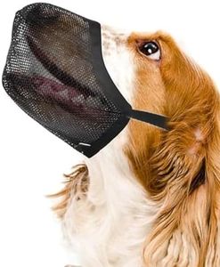 Muzzle for Dogs, Dog Muzzle Professional Breathable Mesh Dog Muzzle with Adjustable Strap, Mesh Muzzle, Soft Mesh Cover to Prevent Eating, Biting (Black, L)