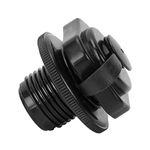 2Pcs Air Valve Inflatable Boat Spiral Air Plugs One-way Inflation Replacement Screw Boston Valve for Rubber Dinghy Raft Kayak Pool Airbed PVC Boat,Black