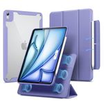 ESR Hybrid Case for iPad Air 11 Inch 2024 M2, Air 6th Generation/Air 5th Generation 2022/Air 4th Generation 2020, Detachable Magnetic Cover, Portrait & Landscape Stand, Rebound 360 Series, Lavender