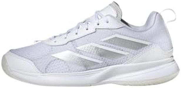 Adidas Women Mesh AvaFlash Tennis Shoe FTWWHT/FTWWHT/SILVMT (UK-6)