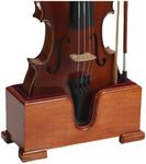 YWYLL Violin and Bow Holder ( Stand), Wooden Violin Holder Floor Display for Violin, Velvet Protection, Stable and Classy Aesthetic