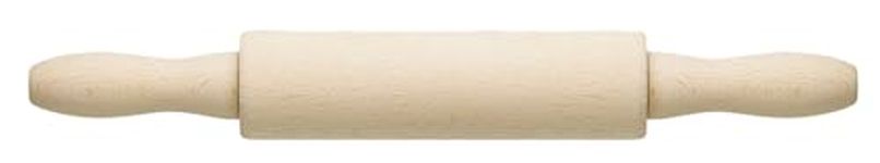 KitchenCraft KCMINIPIN Revolving Rolling Pin, Small, Beechwood, 23 cm, Beige