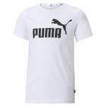 PUMA Boy's Ess Logo Tee B Tee, Puma White, 13-14 Years