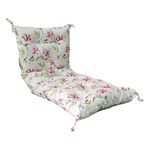 IRA Furniture Cotton Decorative Fabric Pink Flower Printed 3 Seater Bench Cushion/Chair Cushion/Back Support/Seat Cushion Handmade Quilting (180 X50 Cm)