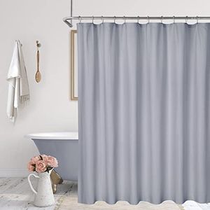 GlowSol Grey Shower Curtain or Liner Embossed Pattern Shower Curtain for Bathroom Polyester Fabric Shower Curtain 72×72 Bathtub Shower Curtain