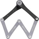 FoldyLock Compact Folding Bike Lock - Award Winning Patented Lightweight High Security Bicycle Lock - Heavy Duty Anti Theft Smart Secure Guard with Keys and Case for Bikes or Scooters (Gray)