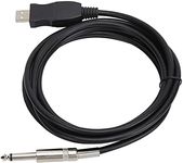 Guitar USB Cable USB Male to 6.35mm 1/4 TS Mono Electric Guitar Parts Compatible with The Computer Connection Instrument Cable for Electric Guitar Bass