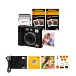 KODAK Mini Shot 3 ERA 4PASS 2-in-1 Instant Camera and Photo Printer (3x3) (Camera + 68 Sheets (8 Initial Sheets + 60 Sheets Pack)+ Gift Accessories, Black)