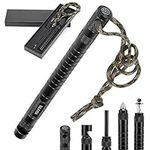 Survival Multi-Tool with Fishing Tool, Fire Starter, Survival Whistle, Window Breaker,Bottle Opener for Everyday Carry Survival Gear Gifts for Men