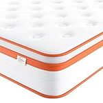 TeQsli Double Mattress 4FT6, 10 Inch Gel Memory Foam 7 Zone Orthopedic Double Mattress Pocket Sprungs Wave Memory Foam Hybrid Mattress, Medium Firm Motion Isolation Mattress 135x190x25 cm