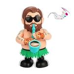 Singing Saxophone Toy Fun Musical Player, Dancing Saxophone, Happy Uncle Saxophone Music Dancing Doll, Electric Swinging Saxophonist with LED Light and Music for Girls Kids Boys