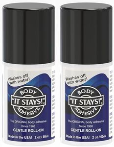 Mojo Compression Socks - It Stays! Roll-On Body Adhesive Glue Applicator for Compression Socks, Stockings, Costumes and Clothing - Made in USA (2 Pack of 2oz)