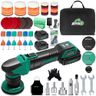 BATOCA S4 Cordless Car Polisher Buffer Sander Machine Rotary & Dual Action Mini Car Detailing Polishing Kit for Drill with 2X 12V 2.5Ah Batteries 1&3inch 4 Speeds for Car Detail Polish Mini Polisher